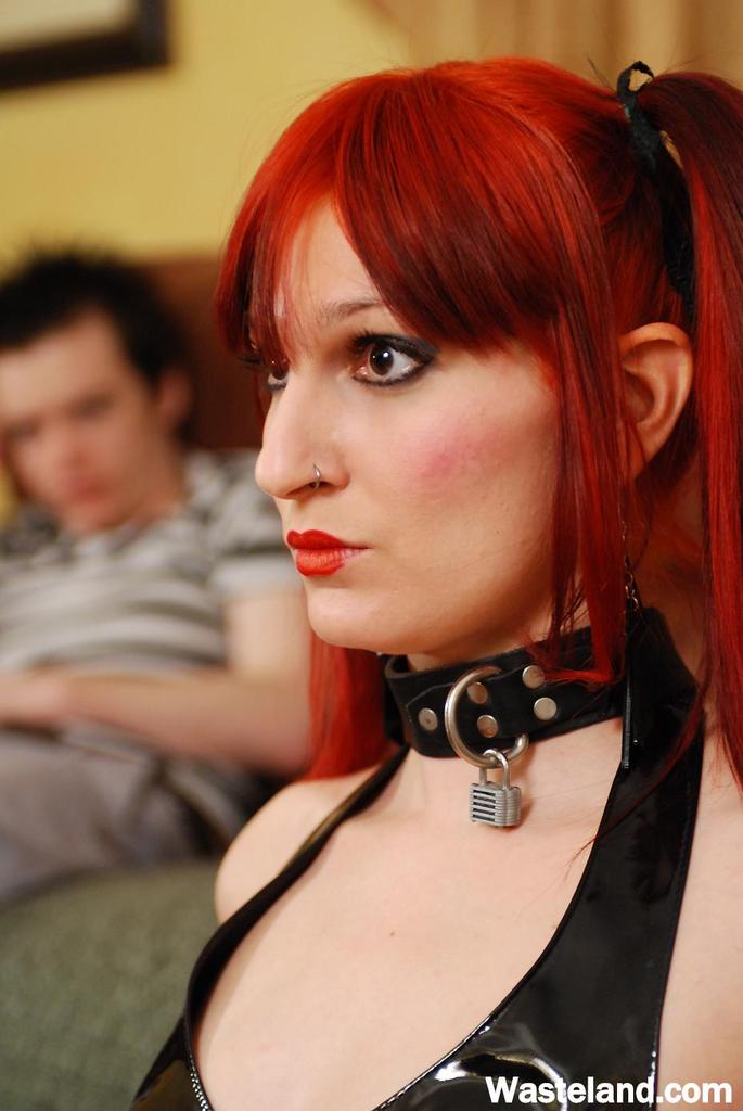 Redhead sex slave endures forced masturbation and other BDSM sex games image