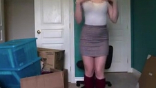 Messy Teen Chick Undresses